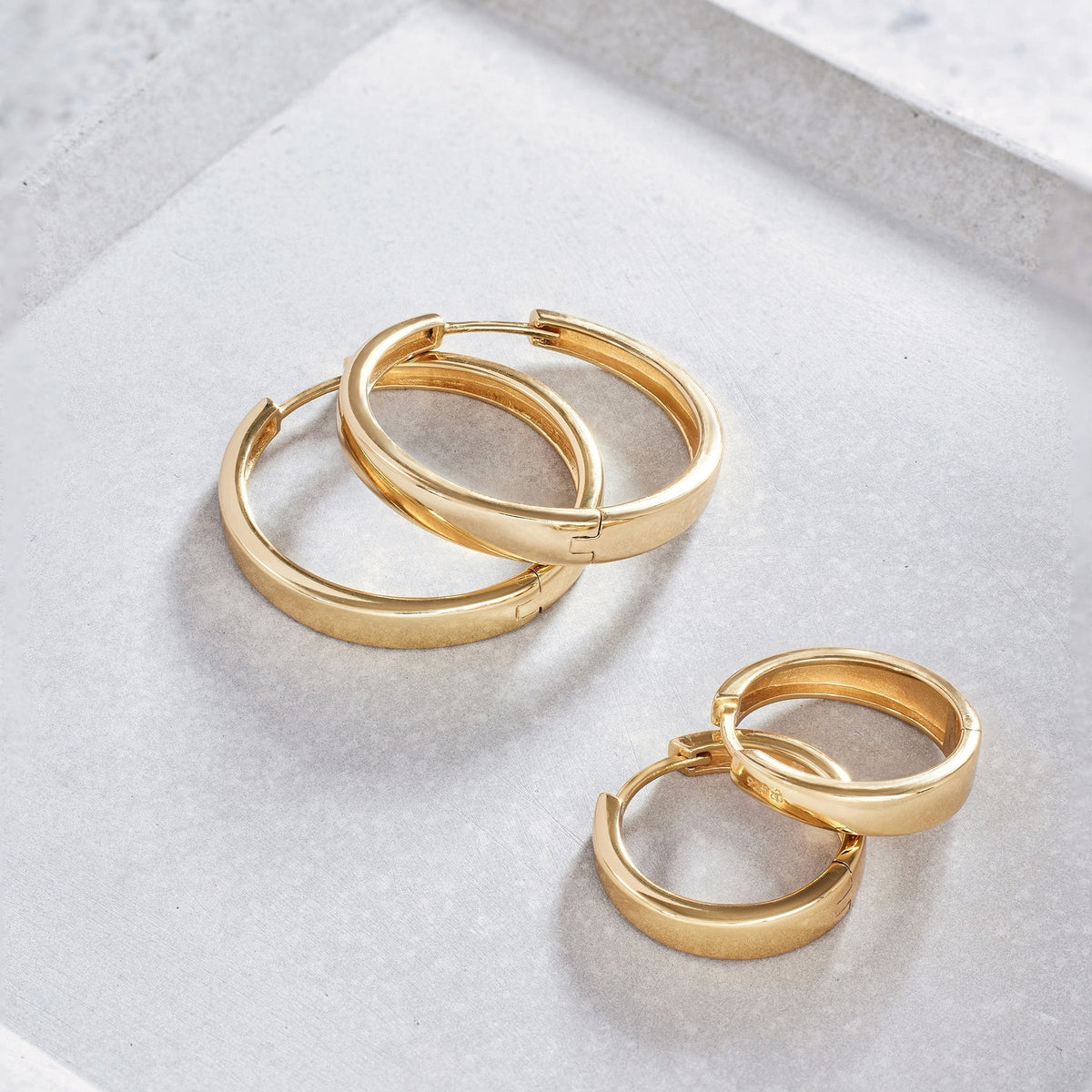 Gia Hoops | White Gold